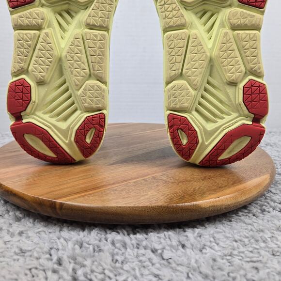 Hoka One One Women 9.5D Wide Clifton 7 Morning Mist Hot Coral Daily Running Shoe - Picture 9 of 13